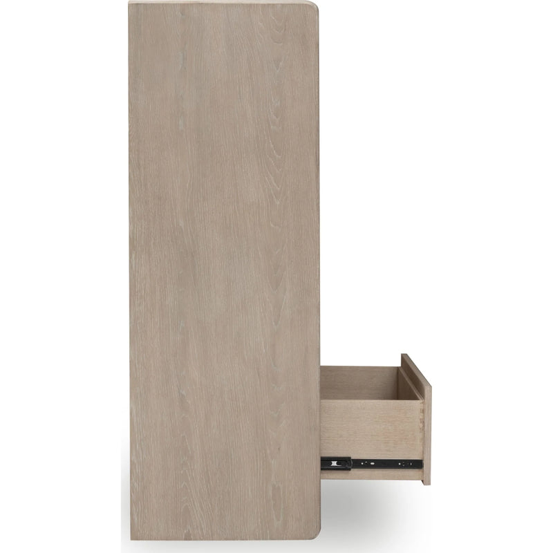 Five Drawer Oak Wood Chest in Chai