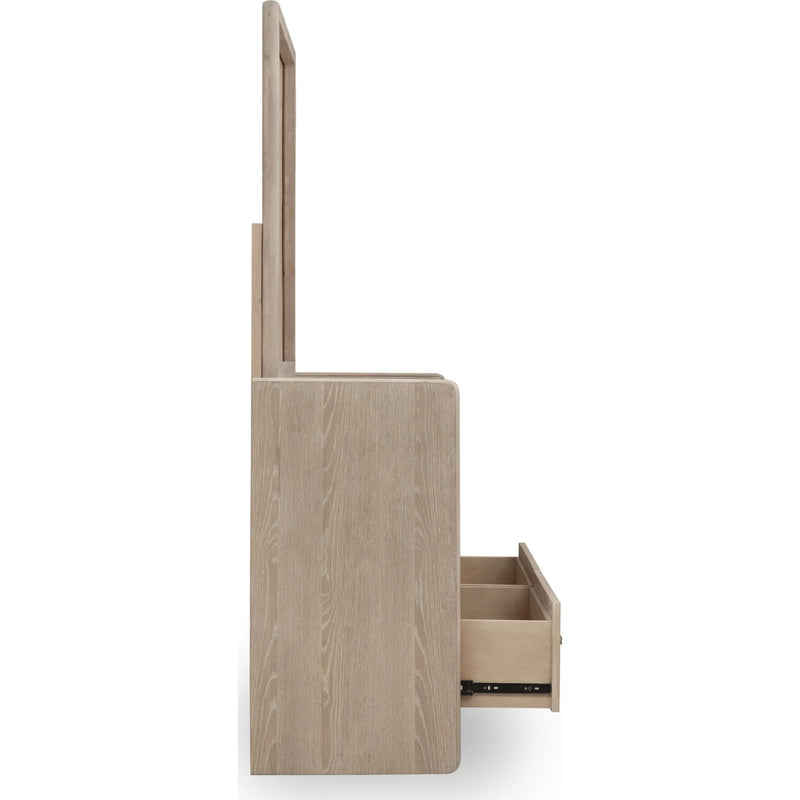 Six Drawer Oak Wood Dresser in Chai