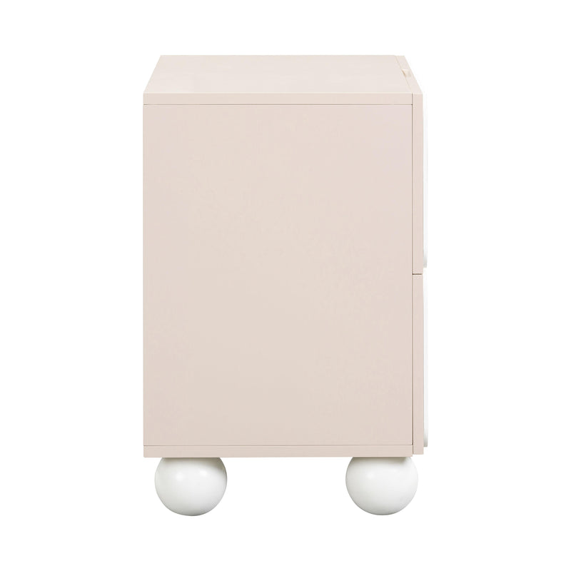 Tori Motif Taupe Nightstand