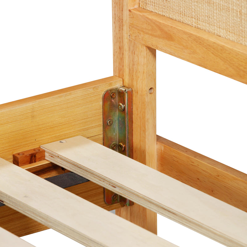 Grappa Natural Wood & Raffia King Bed