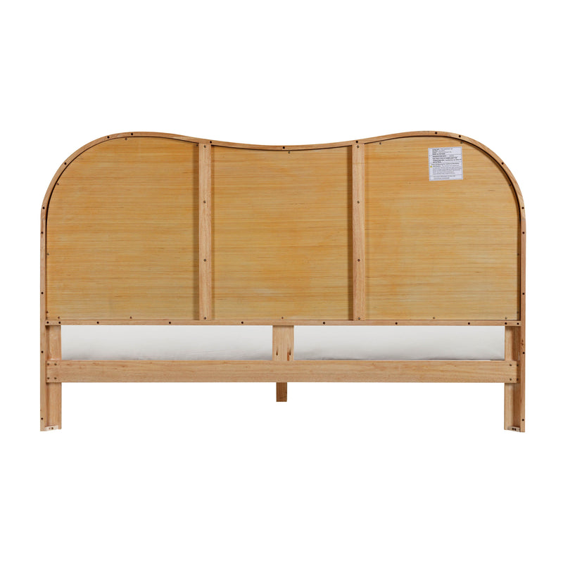 Grappa Natural Wood & Raffia King Bed
