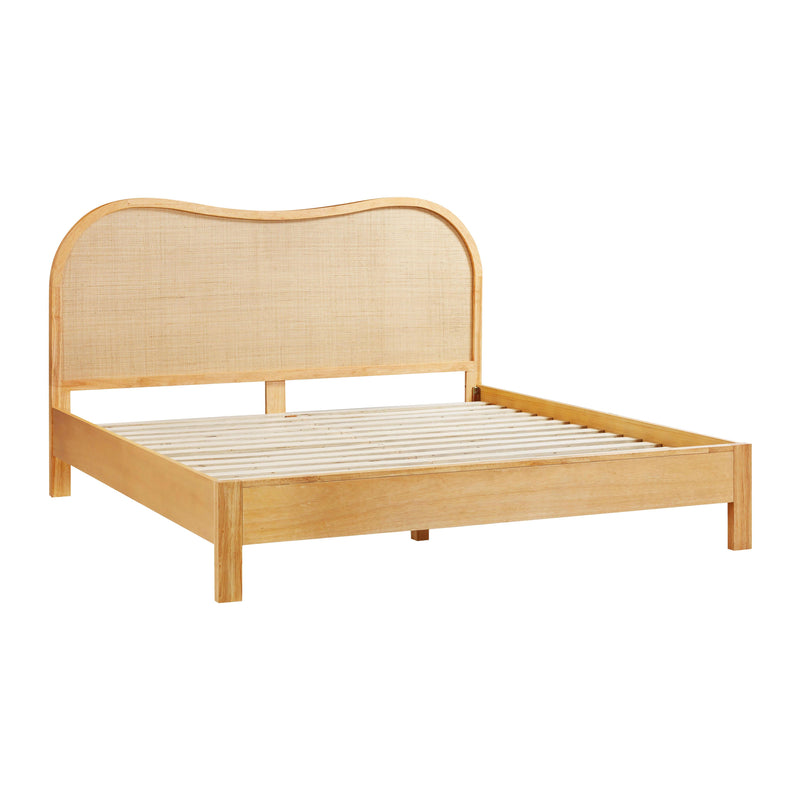 Grappa Natural Wood & Raffia King Bed