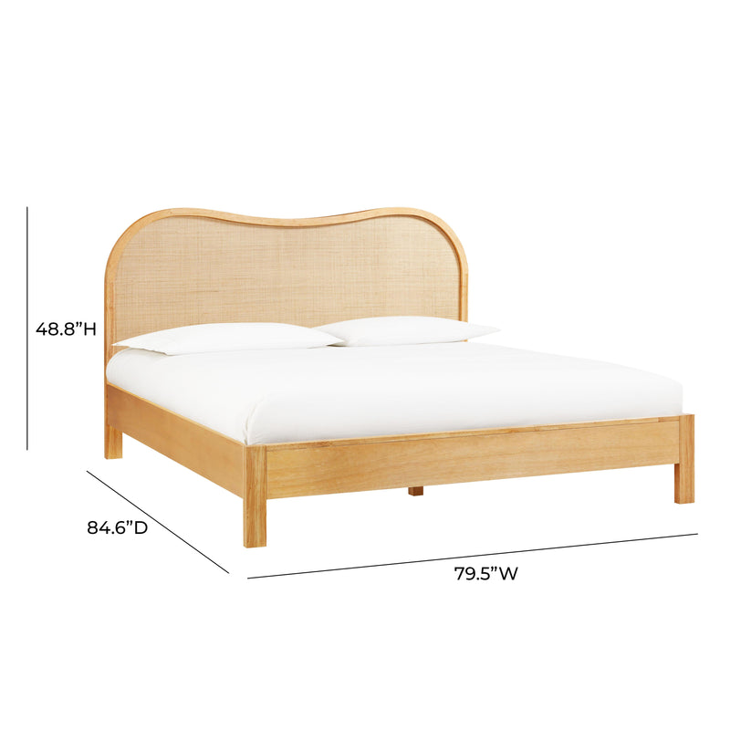 Grappa Natural Wood & Raffia King Bed
