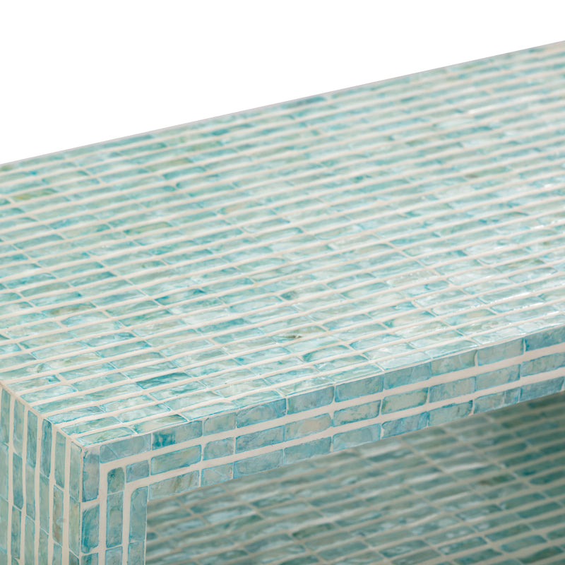 Derry Blue Capiz Shell Nightstand