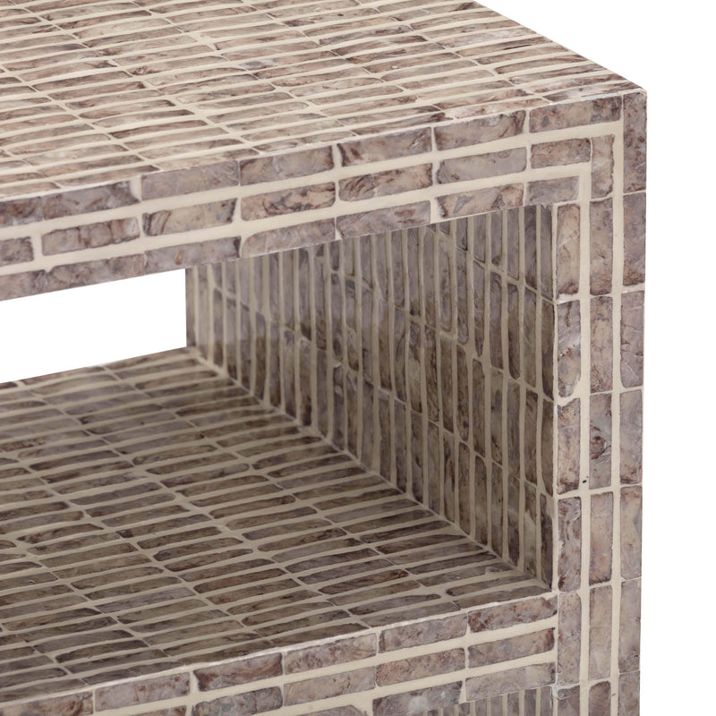 Derry Lavender Capiz Shell Nightstand