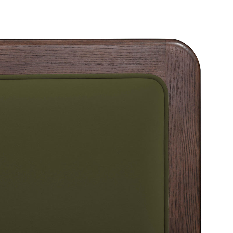 Hella Forest Green Velvet Queen Bed