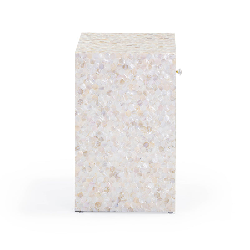 Piara Natural Mother of Pearl Inlaid Nightstand