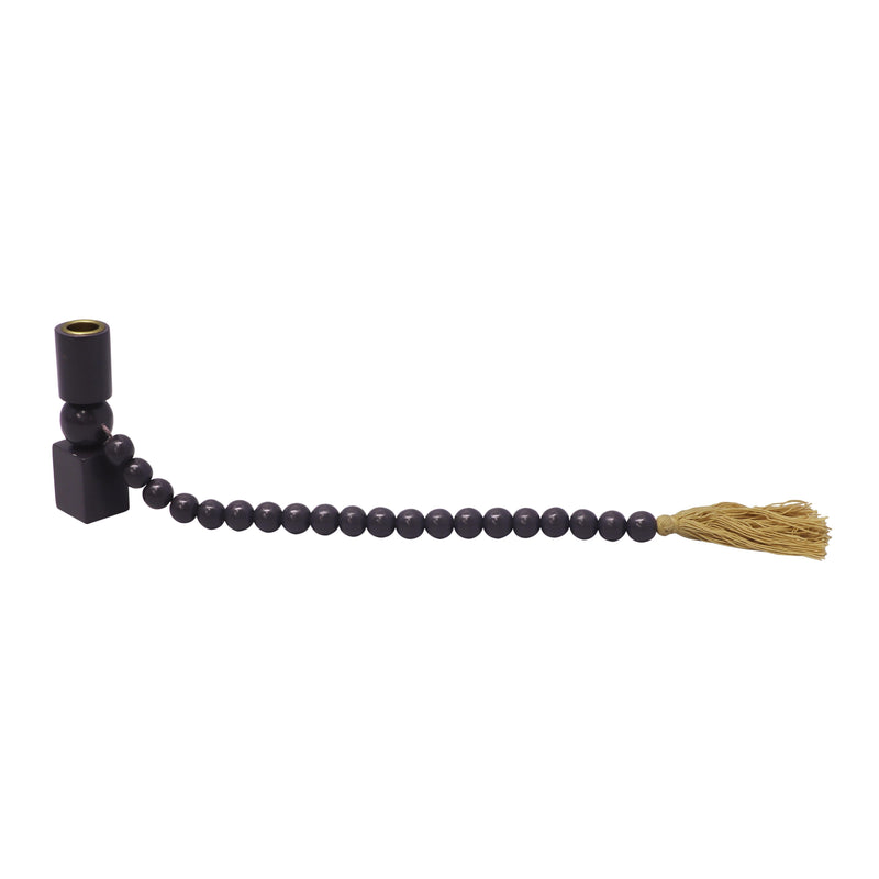 Harrison Merlot Wooden Candlestick