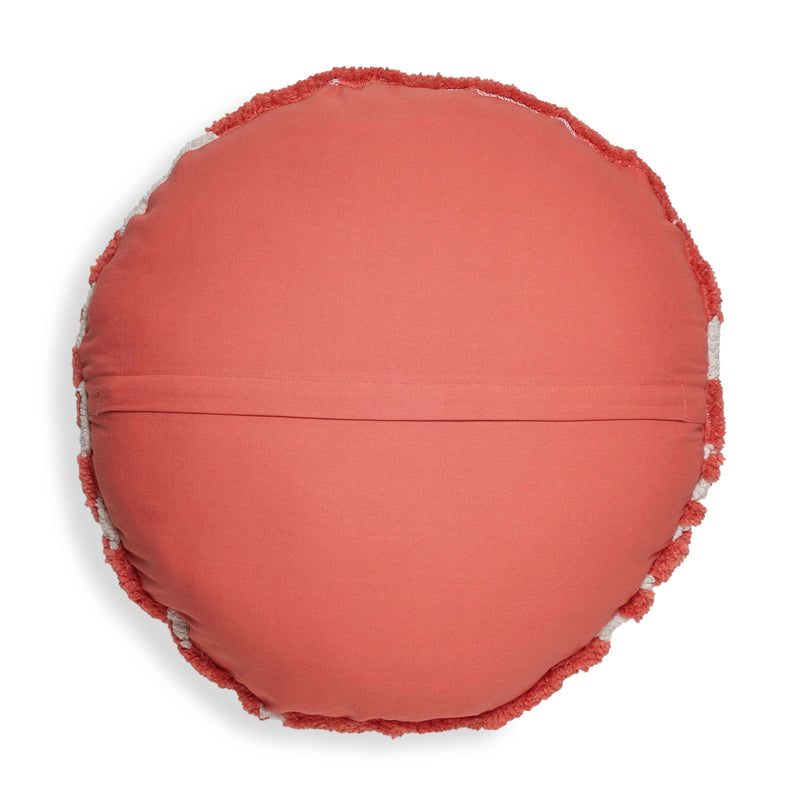 Coast Coral Pink Tufted 20" Round Pillow