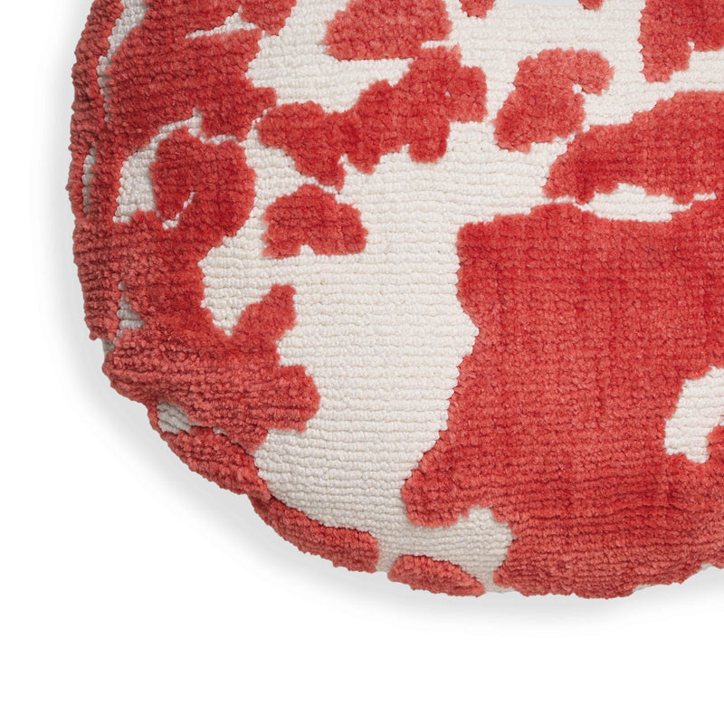 Coast Coral Pink Tufted 20" Round Pillow