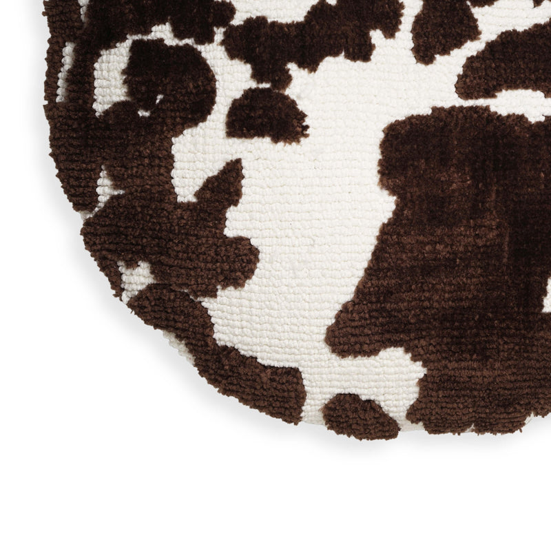 Coast Chocolate Brown Tufted 20" Round Pillow