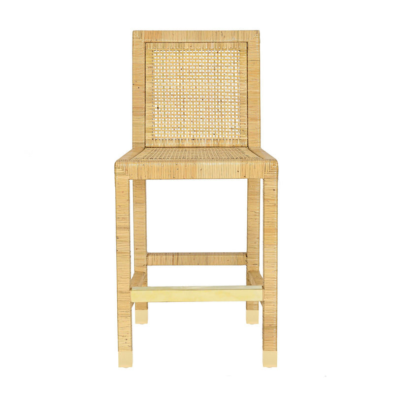 Amara Cream Linen Counter Stool