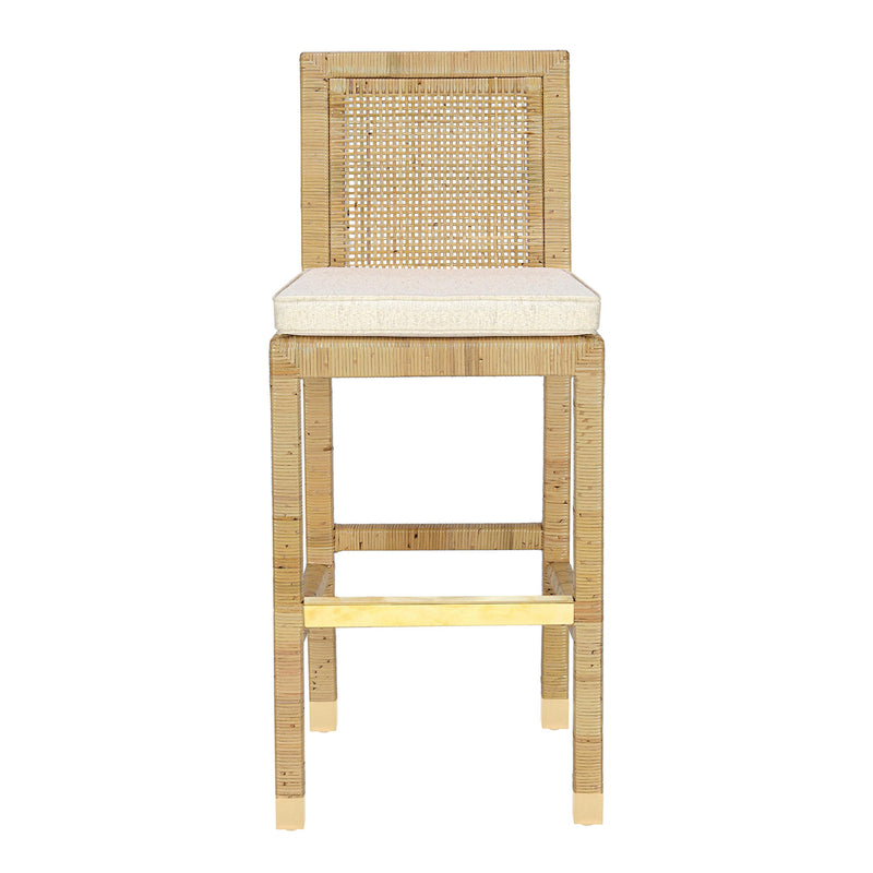 Amara Cream Linen Barstool