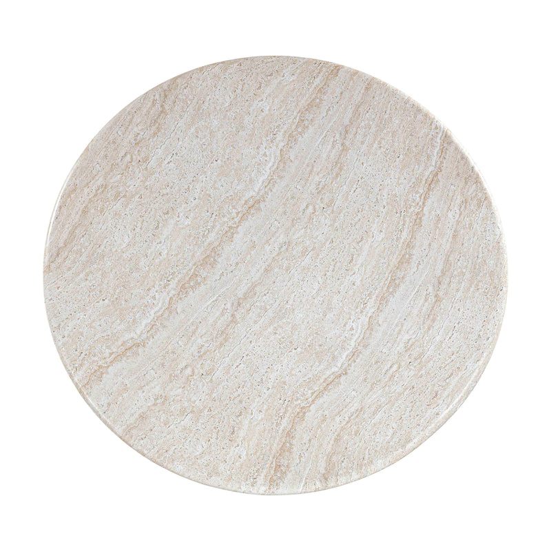 Cynthia Travertine Concrete Indoor / Outdoor 54 inch Round Dining Table