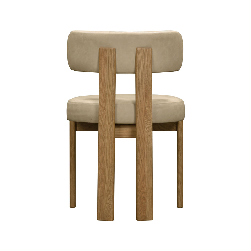 Odessa Taupe Vegan Leather Dining Chair