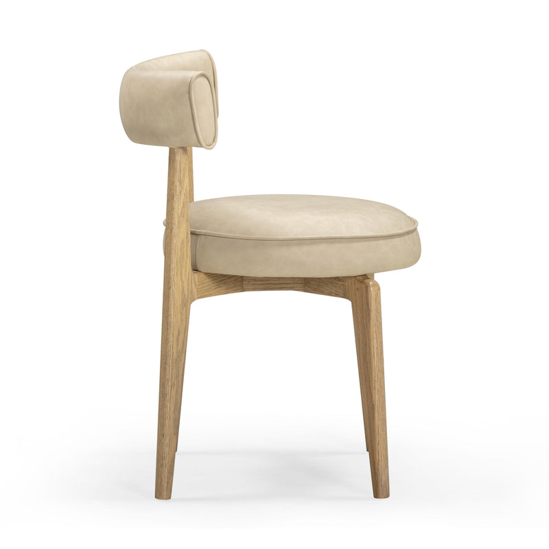 Nikita Taupe Performance Vegan Leather Dining Chair