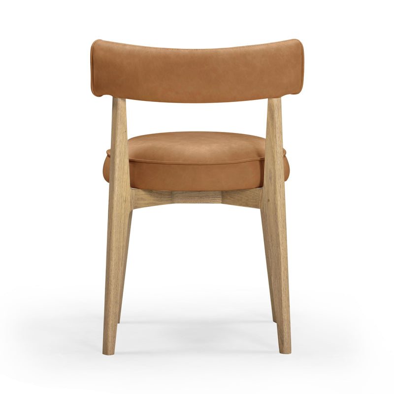 Nikita Saddle Brown Performance Vegan Leather Dining Chair