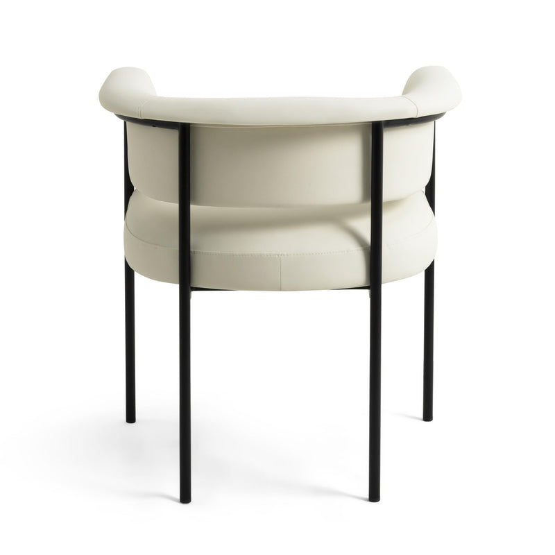Taylor Cream Vegan Leather Dining Chair