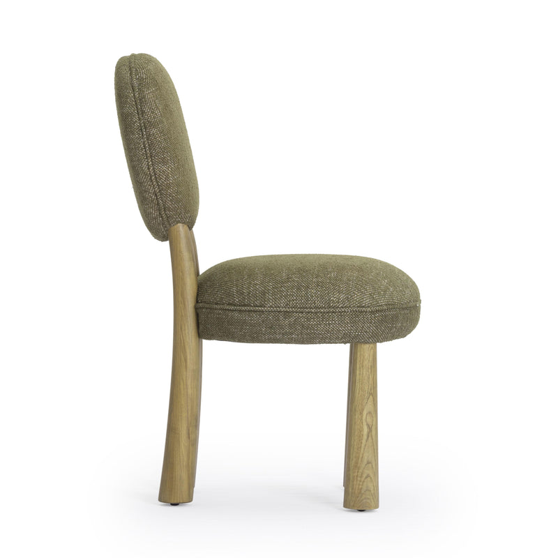 Sulley Olive Green Perfomance Basketweave Dining Chair