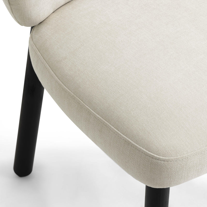 Foxy Cream Performance Basketweave Chenille Dining Chair