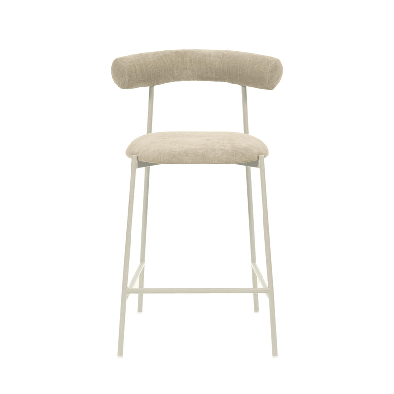 Liliana Taupe Performance Velvet Counter Stool