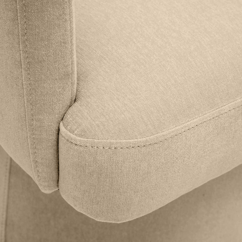 Kristen Taupe Upcycled Chenille Rolling Desk Chair