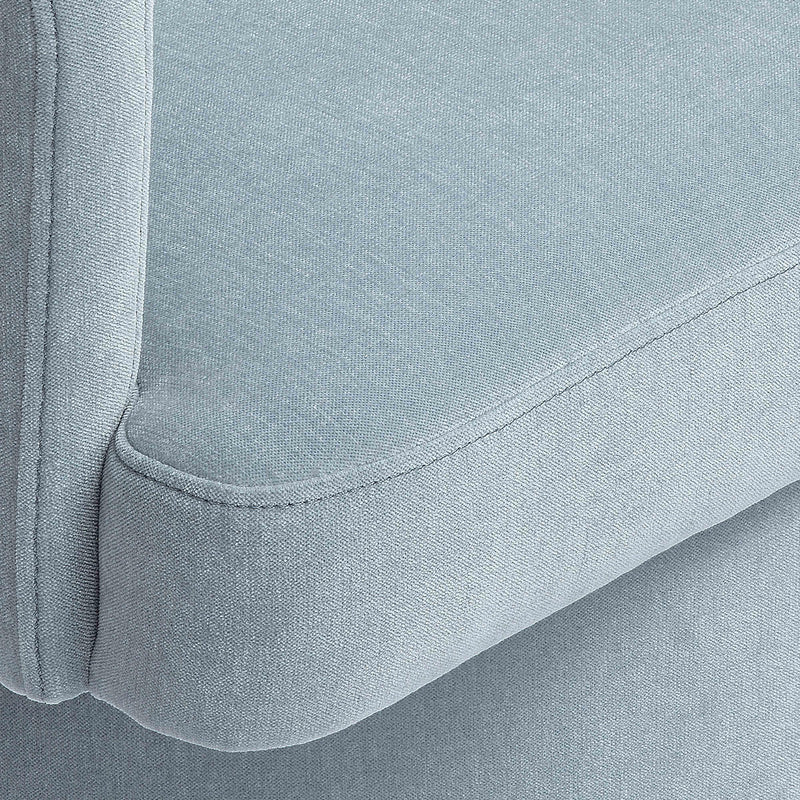 Kristen Faded Blue Upcycled Chenille Rolling Desk Chair