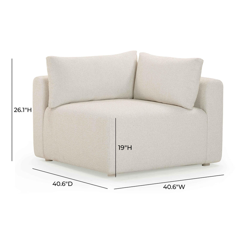 Hangover Cream Modular Outdoor Corner Chair