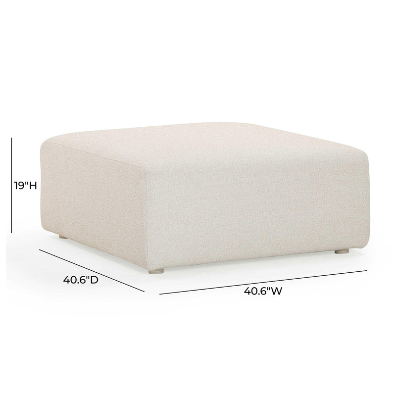 Hangover Cream Outdoor Ottoman