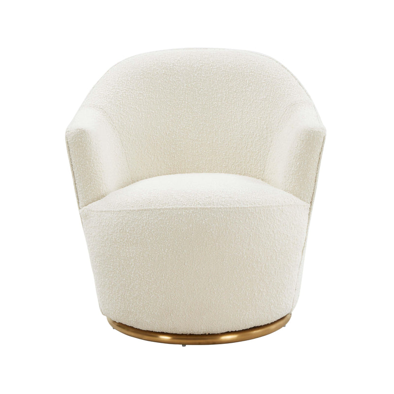 Skyla Cream Boucle Swivel Chair