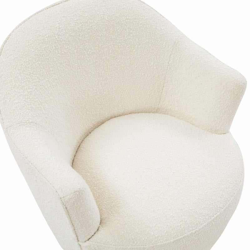 Skyla Cream Boucle Swivel Chair