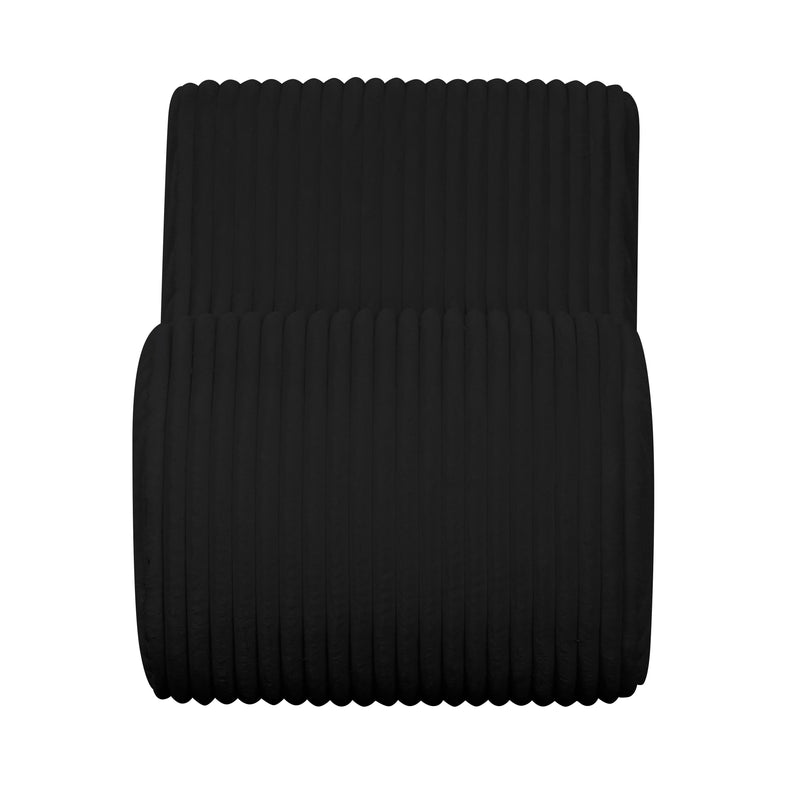 Senna Black Oversized Corduroy Accent Chair
