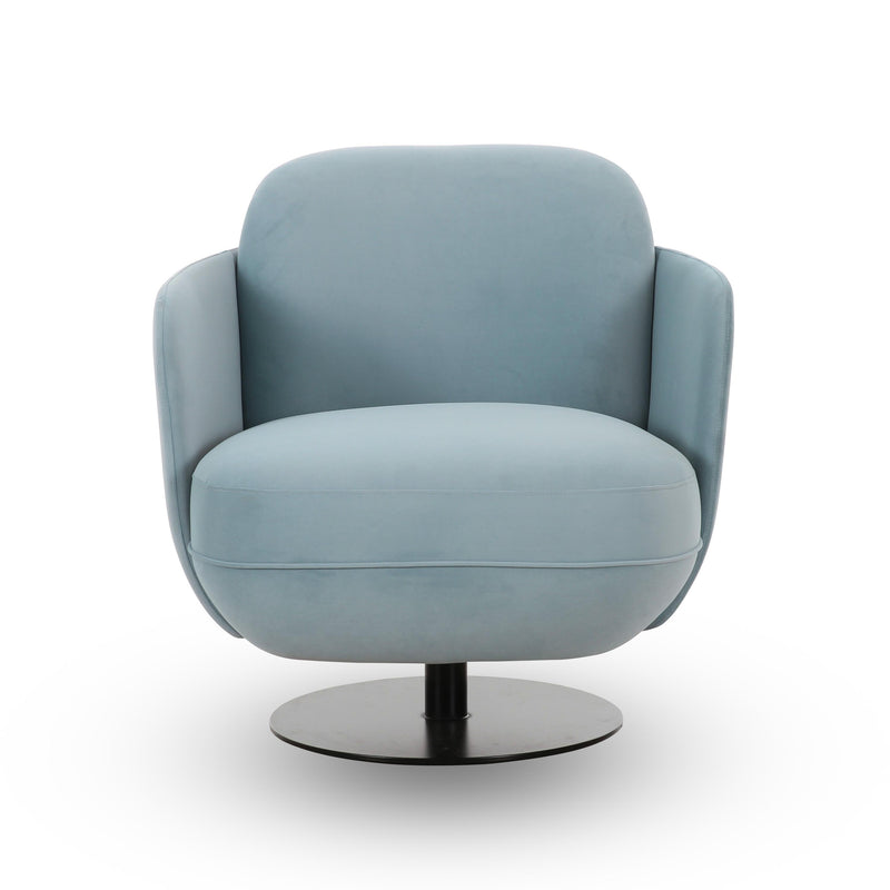 Solange Blue Shadow Velvet Swivel Chair