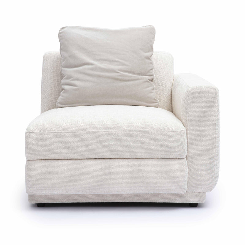 Perry Cream Chenille Modular RAF Corner Chair