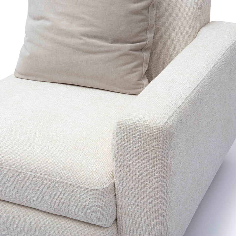 Perry Cream Chenille Modular RAF Corner Chair