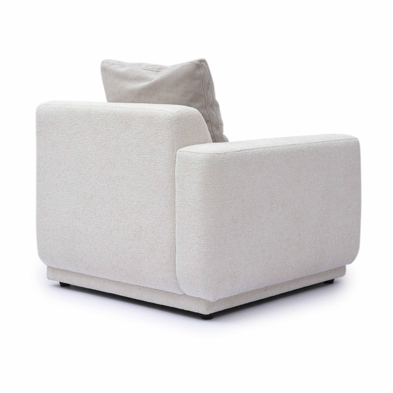 Perry Cream Chenille Modular LAF Corner Chair