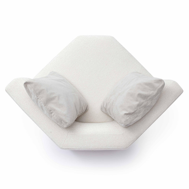 Perry Cream Chenille Modular Wedge Corner Chair