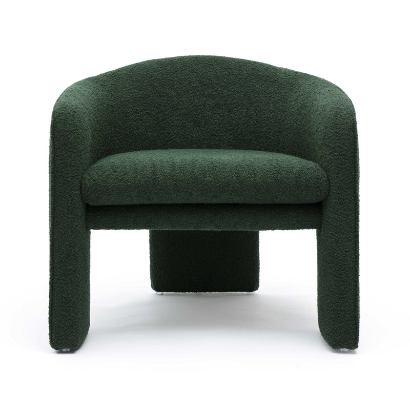 Marla Forest Green Boucle Accent Chair