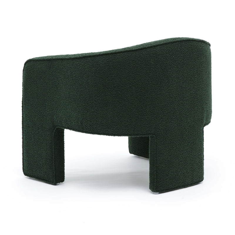 Marla Forest Green Boucle Accent Chair