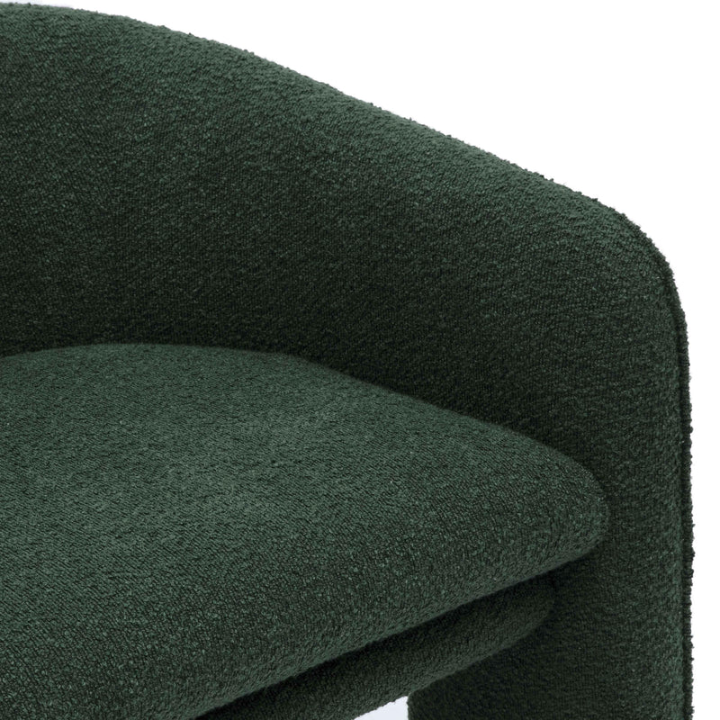 Marla Forest Green Boucle Accent Chair