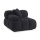 Calliope Black Vegan Shearling Modular Corner Chair