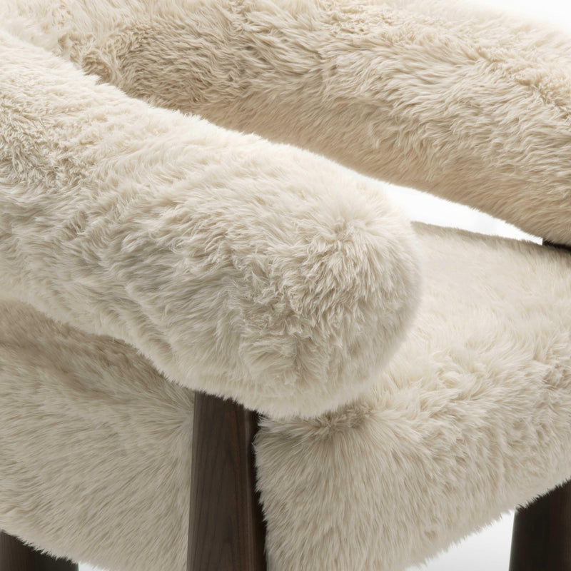Spara Natural Straight Vegan Shearling Accent Chair