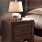 Element Charging Station Nightstand in Chocolate Brown