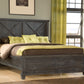 Yosemite King-size Solid Wood Panel Bed in Cafe