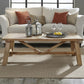 Harby Reclaimed Wood Rectangular Coffee Table in Rustic Tawny