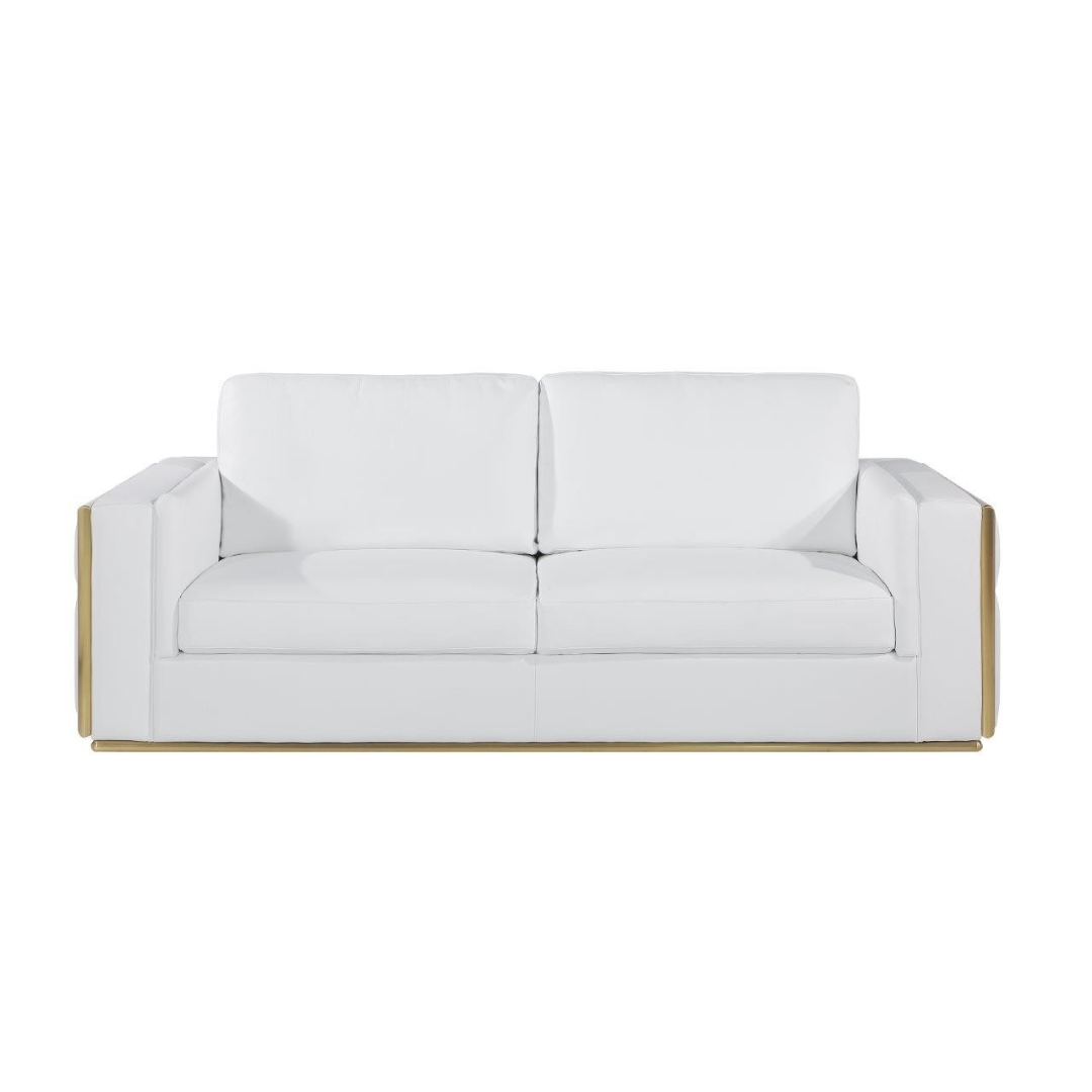 1130 DivanItalia White Sofa – Top Grain Italian Leather