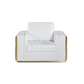 1130 DivanItalia White Chair – Top Grain Italian Leather