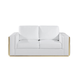 1130 DivanItalia White Loveseat – Top Grain Italian Leather