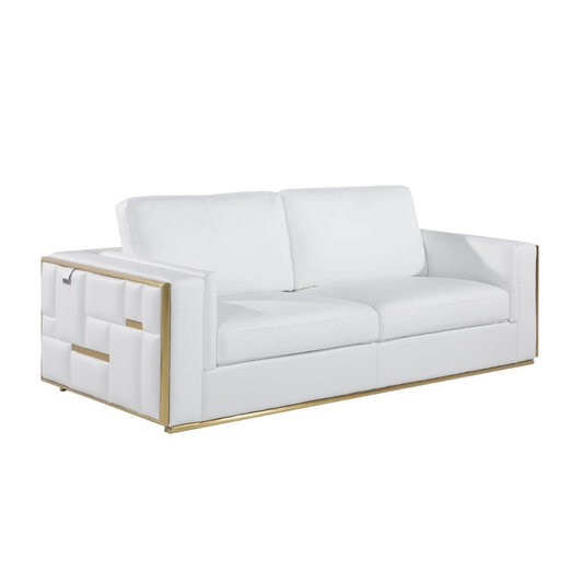 1130 DivanItalia White Sofa – Top Grain Italian Leather