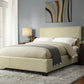 Tavel King-size Nailhead Platform Bed in Tumbleweed